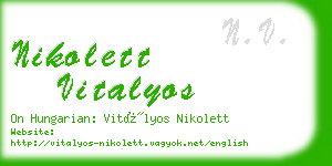 nikolett vitalyos business card